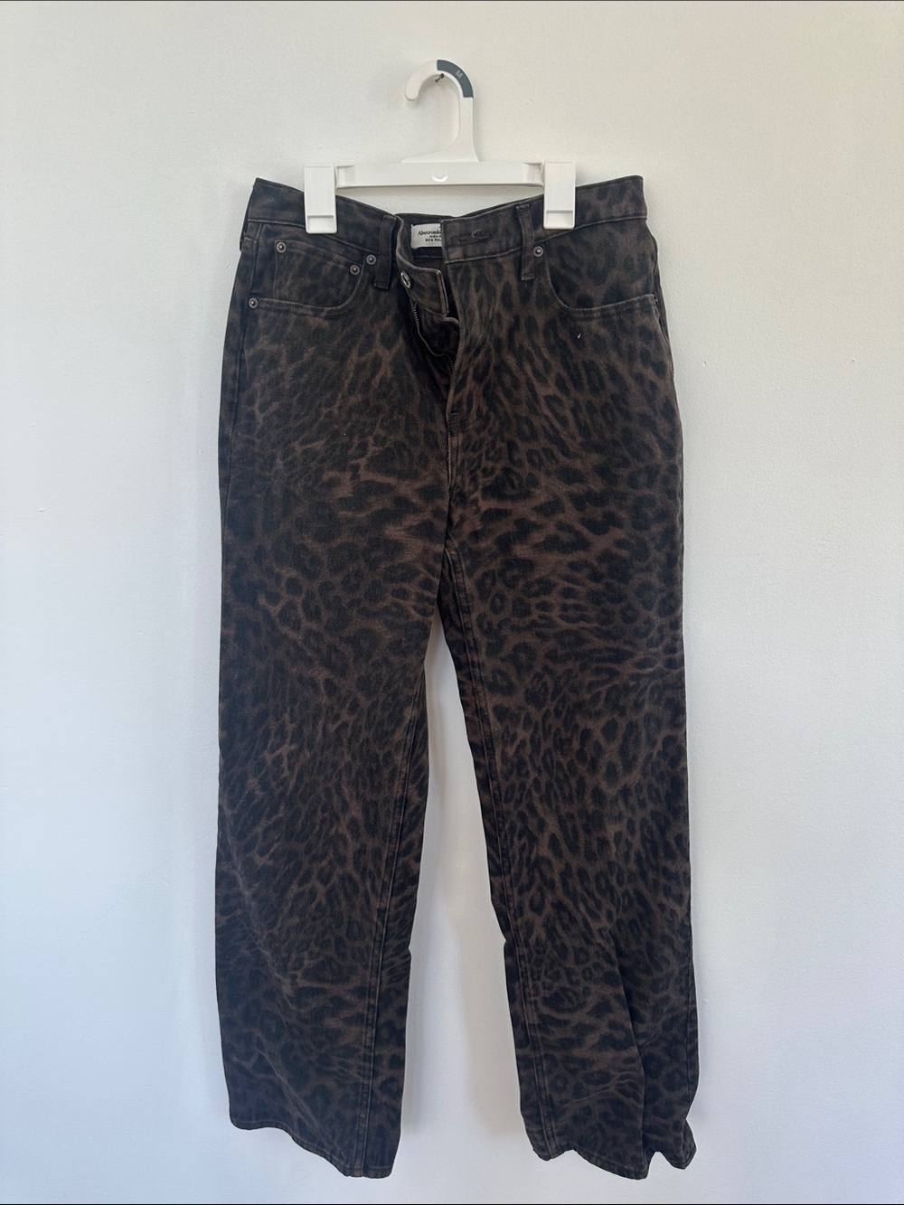 Abercrombie & Fitch Brown Leopard Print Chinos